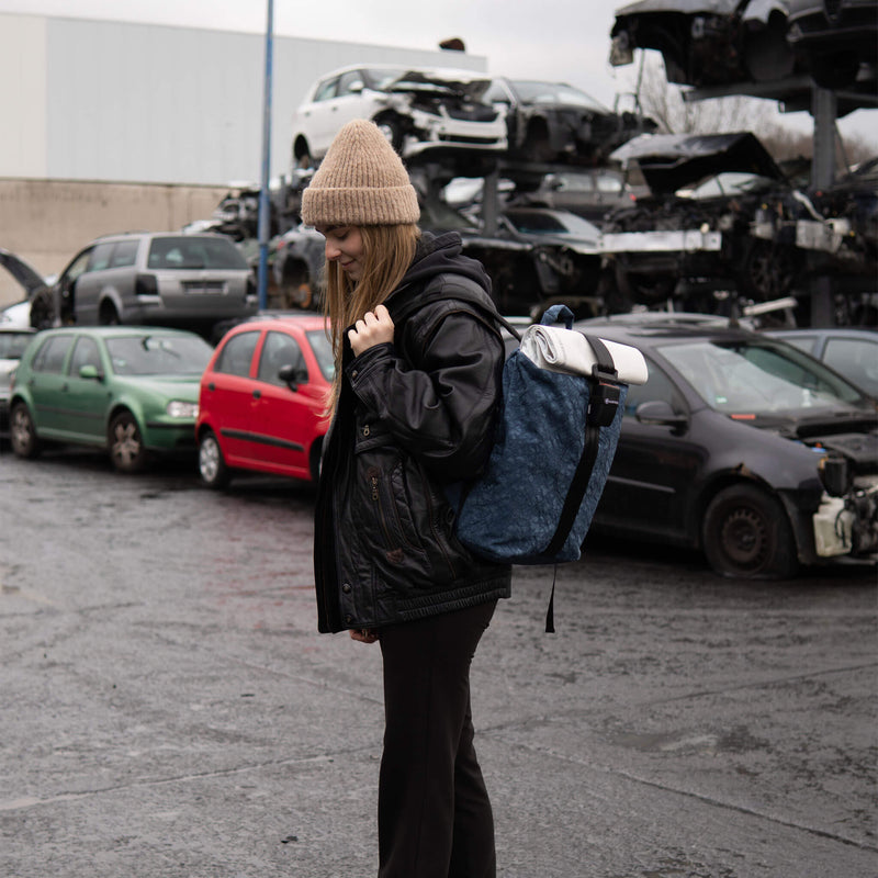 Rucksack Rolltop – Weiße Rolle
